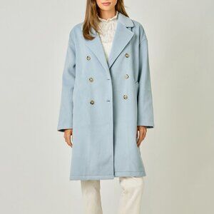 Blue Double Breasted Coat
